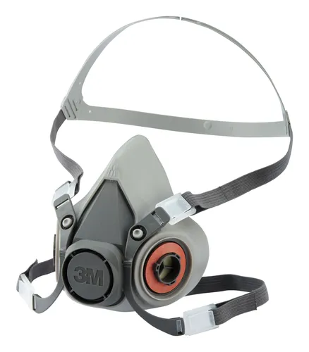 3M Doppelfiltermaske 6100, Größe S - Halbmaske mit hohem Tragekomfort und effektiver Filtration, ideal für den Schutz bei Arbeiten mit Schadstoffen.