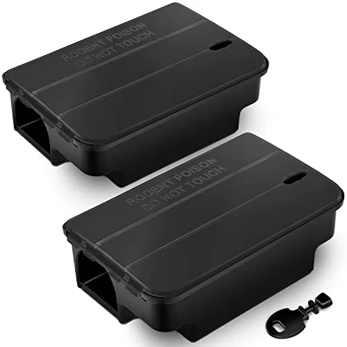 2X Ratten Köderbox - Effektive und sichere Lösung für Rattenbekämpfung - Nagetierbekämpfung: Robuste und wetterfeste Köderstation für Innen- und Außenbereiche, sicher für Kinder und Haustiere, einfach zu bedienen und wiederverwendbar.