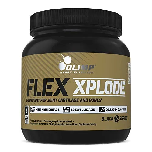 Olimp Sport Nutrition Olimp Flex Xplode Kollagen Pulver - Unterstützt gesunde Knochen & Gelenke, Vitamin C & 5-Mineralien-Komplex, Typ I & II Kollagen, 504g, Orange