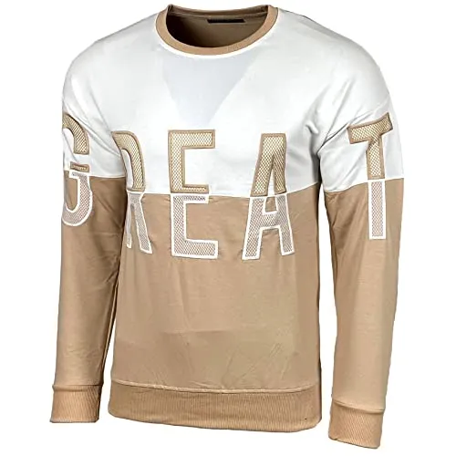 Baxboy Herren Pullover Hoodie Sweatjacke Longsleeve - Klassischer Hoodie in Ecru mit Kapuze, Kängurutasche und kuscheliger Fleece-Innenseite. Ideal für entspannte Tage oder als modisches Basic für jeden Anlass. Hochwertige Baumwollmischung sorgt für hohen Tragekomfort.