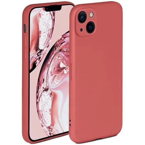 ONEFLOW Soft Case für iPhone 14 Plus Hülle aus Silikon mit Kameraschutz, Silikonhülle mit erhöhtem Schutz fürs Display, Backcover Schutzhülle, weiche Handyhülle, Rot