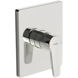 HansaPolo 80619073 Fertigset für Brausebatterie, chrom - Armaturen: Hochdruck-Unterputz-Brausebatterie, aus hochwertigem Messing mit elegantem Chrom-Finish für eine langlebige und stilvolle Badezimmergestaltung.