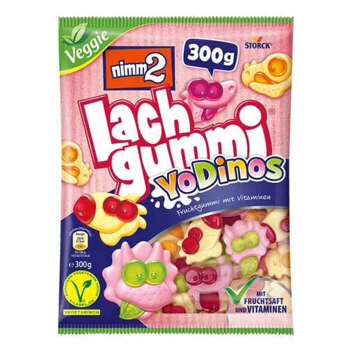 Storck Nimm2 Lachgummi YoDinos Fruchtgummis mit Vitaminen 300g
