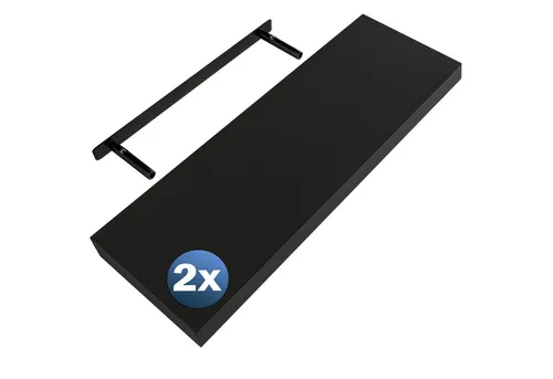 Casaria Wandregal Schwarz 70cm in schwarz von Casaria