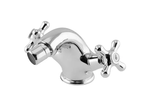 PaulGurkes Bidetarmatur PG49T4 - Hochwertige Bidetarmatur aus massivem Messing mit drehbarem Wasserarm und flexiblen Anschlussschläuchen, ideal für komfortable Nutzung im Badezimmer.