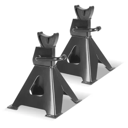 STAHLWERK Unterstellbock JS-3 ST 2er Set mit 3 t Tragkraft - Stützböcke mit 3 t Tragkraft, höhenverstellbar von 275-415 mm, ideal für Pkw, Lkw und Caravan – für sicheren Halt und maximale Stabilität bei Arbeiten am Fahrzeug.