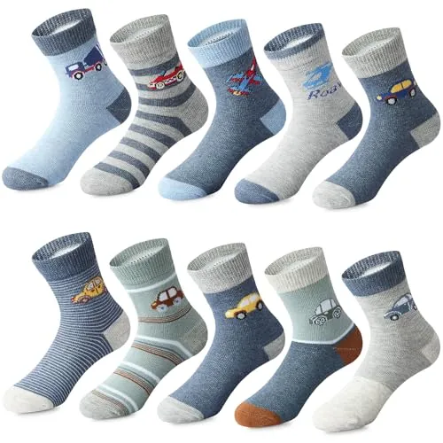 Domee Jungen Socken Kindersocken Strümpfe Baumwolle 10er-Pack Kaninchen 24-26 (Herstellergröße M)