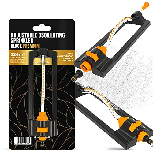 Oszillierende Sprinkler Bewässerung Garten Rasen Pflanzen Einstellbare Rasensprenger Viereckregner Wasser-Sprüh-System Automatische Sprayer Schnelle Verbindung Große Reichweite Wassersparend