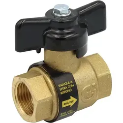 Messing Kugelhahn 1/2 Zoll IG/IG mit Rückschlagventil - Robuster Messing Kugelhahn 1/2 Zoll IG/IG mit Flügelgriff, ideal für die Wasserversorgung und Sanitärinstallation. Schnell montierbar und für verschiedene Anwendungen geeignet.