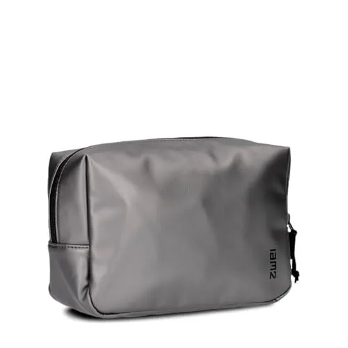 Kulturbeutel Necessaire CAN50 Metallic - Stone hellgrau - Reisetasche mit geräumigem Design und mehreren Fächern für optimale Organisation Ihrer Kosmetik und Pflegeprodukte, ideal für Reisen oder zu Hause.