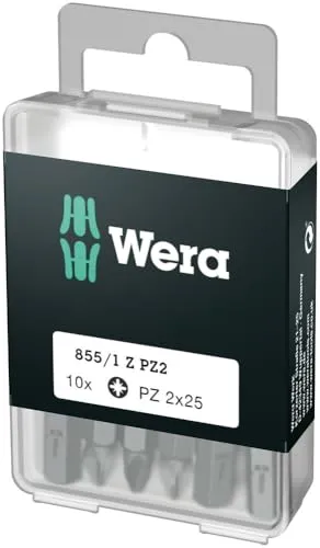 Wera Bit-Sortiment, 855/1 Z PZ 2 DIY, PZ 2 x 25 mm (10 Bits pro Box), 05072404001