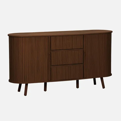 Sweeek Skandinavisches Buffet Holzlook mit 2 Schiebetüren 150cm