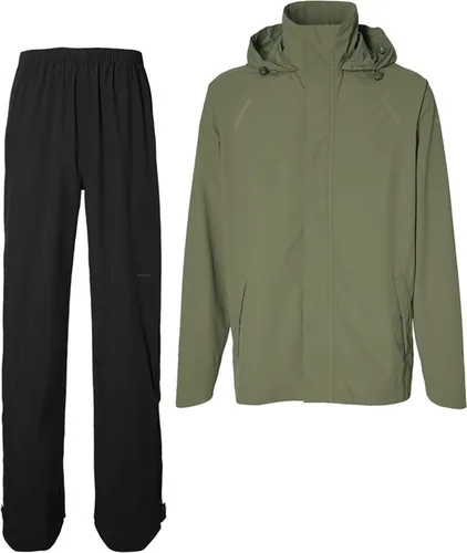 Basil Fahrrad Regenanzug Hoga Unisex Gr. L - olive green - Wasserdichter Anzug für Unisex Erwachsene, ideal für Radfahrer bei jedem Wetter. Mit einer Wassersäule von 5.000 für optimalen Schutz und Komfort.