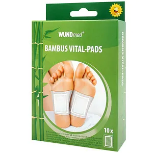 Wundmed Bambus Vital-Pads Erfrischungspflaster - 10 Stück - Entgiftungspflaster aus Bambus, selbstklebend und ideal zur Erfrischung der Füße. Hergestellt in Deutschland, perfekt für Unisex-Anwendung.