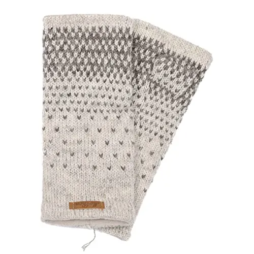 Damen Pulswärmer Armstulpen Modell Ida Naturhellgrau 9492
