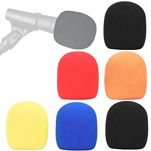 YOUSHARES SM58 Popschutz 6 PCS - Mikrofon Pop Filter Reduzierung von Windgeräuschen Kompatibel mit Shure SM58-LC Dynamisches Mikrofon von (6 Farben)