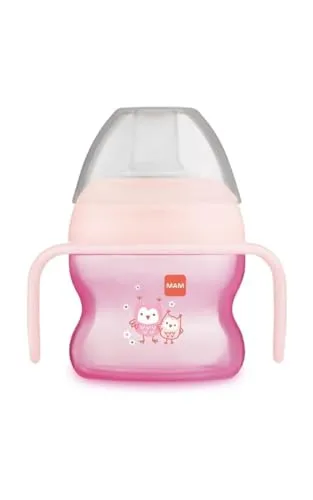 MAM Starter Cup mit rutschfesten Griffen und Ausgießer, ab 4 Monaten, 150 ml, Pink