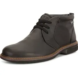 ECCO Herren Turn Klassische Stiefel - Wasserdichte Chukka Boots in Schwarz, 42 EU - Wanderschuhe mit hochwertigem geöltem Nubukleder und GORE-TEX für trockene Füße. Ideal für nasses Wetter und optimalen Komfort dank ECFS für verbessertes Schuhklima.