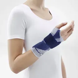 Manutrain Handgelenkbandage Größe 1 rechts titan - Handgelenkbandage zur Stabilisierung des Handgelenks mit Massageeffekt durch viskoelastische Pelotten zur Schmerzlinderung und Unterstützung des Heilungsprozesses.