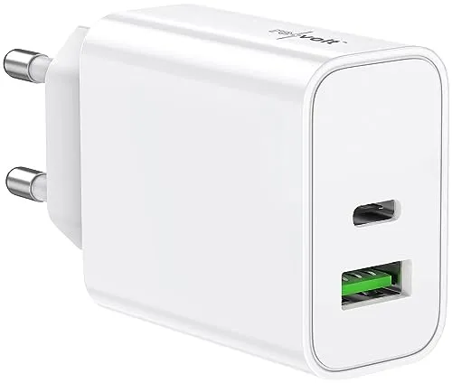 revolt Schnelladegerät: USB- & Notebook-Netzteil mit USB-C PD und USB-A QC, bis 30 Watt, weiß (Schnellladegerät, Netzteil für Typ A, Ladestation)