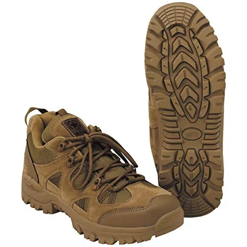 MFH 18810 Halbschuhe Tactical Low für Sie und Ihn (Coyote Tan/45) - Wanderschuhe - hochwertiger, leichter Einsatzschuh mit gepolstertem Schaftabschluss, ideal für Outdooraktivitäten, Trekking und Wandertouren.