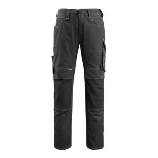 Mascot Mannheim Hose Größe 82C60 - schwarze Arbeitshose, ergonomisch geformt mit verstärkten Knietaschen und praktischem Handytaschen-Design