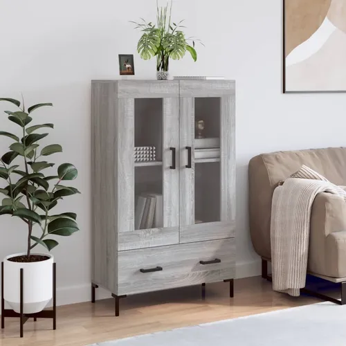 vidaXL Highboard, modernes Sideboard mit Glastür