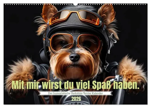 Der humoristische Yorkshire Terrier Kalender 2025 von Peter Rübsamen - Kalender für Yorkshire Terrier Fans, mit 14 witzigen Motiven – das perfekte Geschenk für Hundeliebhaber!