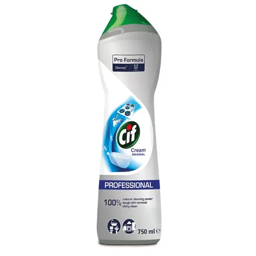 Diversey CIF Professional Cream Original 750 ml Scheuermilch mit natürlichen Mikrokristallen für strahlenden Glanz 101104132