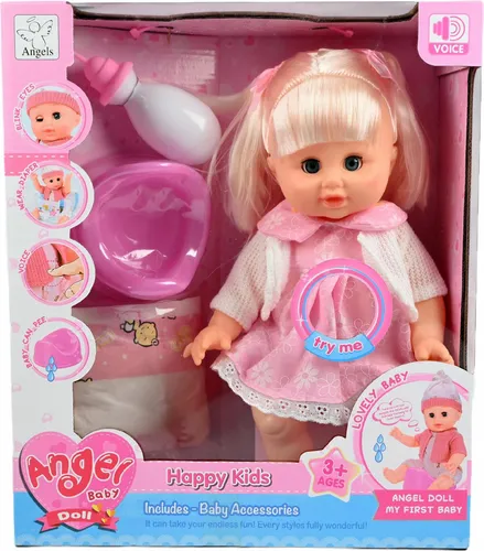 Realistische Babypuppe 35cm Blond