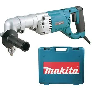 Makita DA4000LR Winkelbohrmaschine - Bohrmaschine für präzises Arbeiten in engen Ecken, 710 W Leistung und robustes Schnellspannbohrfutter für schnellen Werkzeugwechsel.