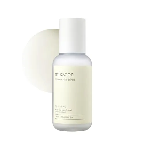 mixsoon Soybean Gesichtsserum 50 ml - 50 ml Gesichtsserum für Damen, ideal zur intensiven Pflege und Feuchtigkeitsversorgung der Haut. Die flüssige Konsistenz sorgt für schnelles Einziehen und optimale Ergänzung zur täglichen Pflegeroutine.