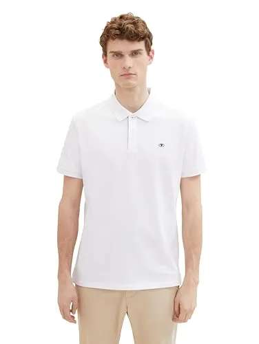 TOM TAILOR Herren Basic Piqué Poloshirt, 20000 - White, XL von Tom Tailor