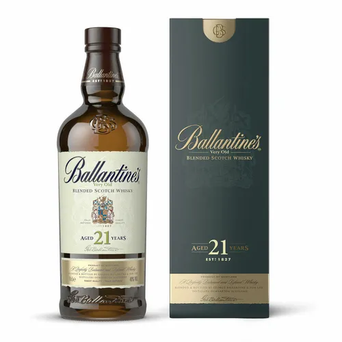 Ballantines 21 Jahre Blended Scotch Whisky Whiskey Alkohol Flasche 40% 700 ml