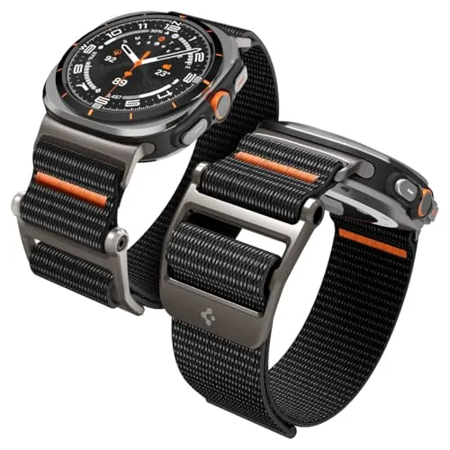 Spigen Dura Pro Flex Armband Kompatibel mit Samsung Galaxy Watch Ultra 47mm (2024, 2025) - Schwarz
