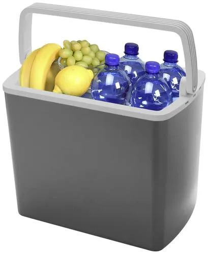 Campart Kühlbox 22 l - Thermoelektrische Kühltasche für Camping & Auto - Kühlboxen & Kühltaschen, kühlt bis 16°C unter Umgebungstemperatur, ideal für unterwegs mit 12V Anschluss und praktischem Design für 2-l-Flaschen.