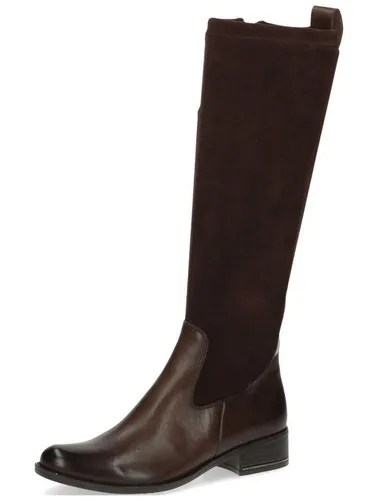 CAPRICE Damen Hohe Stiefel mit Absatz, Braun (Dk Brown Comb), 39 EU - Wanderschuhe mit AIRMOTION-Technologie für optimalen Komfort und Luftzirkulation. Ideal für jeden Anlass dank flexibler Passform durch Stretchanteil.