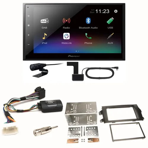 Pioneer DMH-A340DAB Digitalradio Bluetooth Einbauset für Suzuki SX4 Fiat Sedici