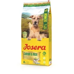 Josera Salmon & Rice Senior 12,5 kg - Hundefutter für Senioren – speziell für ältere Hunde entwickelt mit reduziertem Fettgehalt und wertvollem Lachsöl für gesunde Herzfunktion und glänzendes Fell.