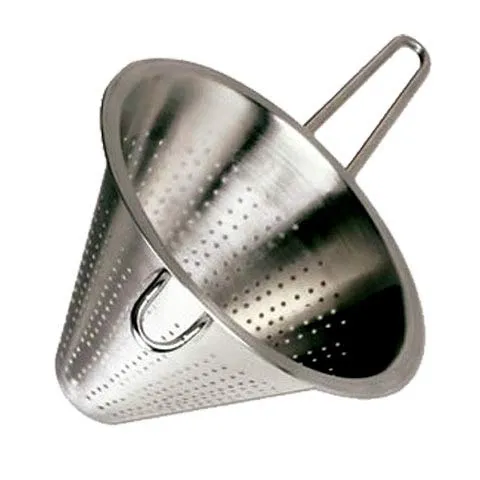 MGE - Edelstahl Küchensieb - Spitzsieb - Abtropfsieb - Silber - Ø 22 cm