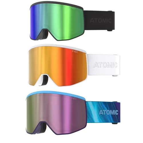 ATOMIC FOUR PRO HD Skibrille - All Black - Skibrillen für Brillenträger mit HD Scheibentechnologie für kontrastreiche Farben und scharfe Umrisse - ideal für das perfekte Ski-Erlebnis.