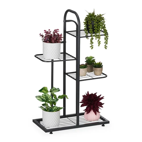 Pflanzenständer Pflanzenregal Blumenregal Pflanzenbank 4 Ablagen Pflanzentreppe