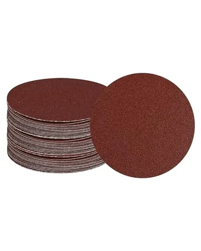 100mm Schleifpapier Körnung 80 für Grobschliff, 60 Stück Schleifscheiben 100mm Klett Trocken Schleifblätter für Holz, Spanplatten & Metall