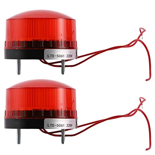 Rastapulz 2X AC 220V Industrial LED Stroboskop Licht Unfall Warnung Lampe Rot LTE-5061 De