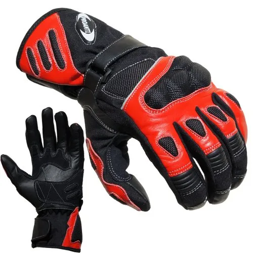 PROANTI Sommer City Motorradhandschuhe | Robuste Motorradhandschuhe aus Nylon-Cordura und Leder | Optimaler Schutz und Passform | Rot, Größe XXL - Hochwertige Sommer Motorradhandschuhe aus strapazierfähigem Nylon-Cordura und weichem Rindsleder. Mit verstärktem Halt und intelligentem Schutz durch Protektoren. Ideal für City-Touren und komfortable Sommerfahrten.