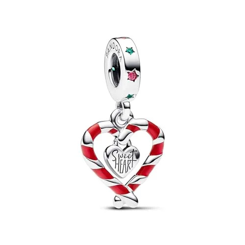 Pandora Silber-Anhänger mit Kristallen - Eleganter Anhänger aus 925er Sterlingsilber, teilweise emailliert und mit bunten Kristallen verziert – perfekt für besonderen Schmuckliebhaber.