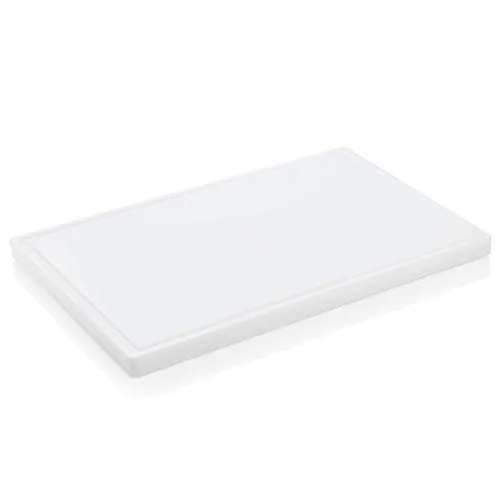 TAMLED Schneidbrett mit Saftrille weiß 60x40x3 cm