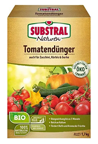 Substral Naturen Bio Tomatendünger, 1,7 kg - Organisch-mineralischer Dünger, auch für Kürbis, Zucchini, Langzeitwirkung
