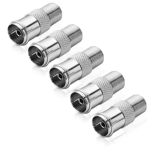 conecto Adapter F-Buchse / IEC-Koax-Buchse (5er Stück) SAT-Kabel