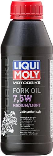 LIQUI MOLY Motorbike Fork Oil 7,5W medium/light | 500 ml | Motorrad Gabelöl | Art.-Nr.: 3099, Schwarz
